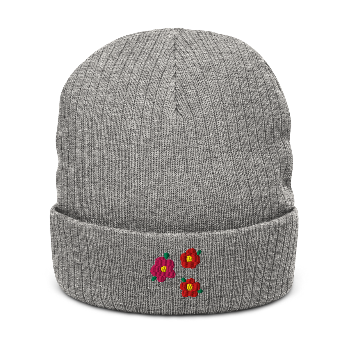 Floral - MP - Gorro de punto acanalado
